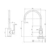 Phoenix Vivid 220mm Gooseneck Sink Mixer